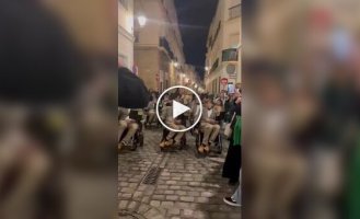 Stephen's Parade Hawking in Spain