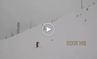 В США лыжники заметили мужчину, полностью погруженного в снег, и спасли его в последнюю секунду