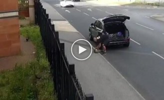 Men brightened up their minutes waiting for their wives in a shopping center