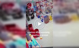 An electric scooter went out of control