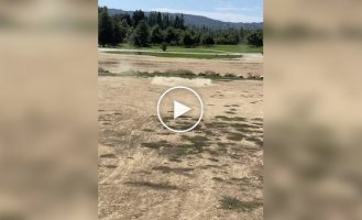 Машинка на игрушечном управление вернулась к хозяину