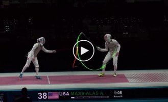 Система, позволяющая лучше видеть технику и точность фехтовальщиков