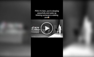 Камера наблюдения засняла грабителей в доме женщины