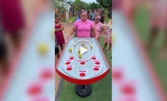 Throw a ball into a hole — take your groceries