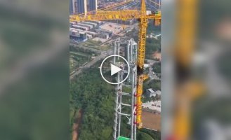 Кран, который умеет карабкаться наверх