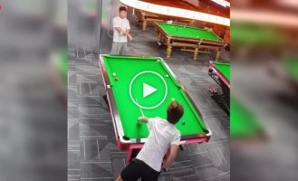 The luckiest billiard player