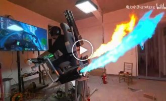 Chinese resident assembles gaming fighter cockpit