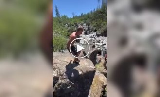 No fear!: incredible jumps from a huge height
