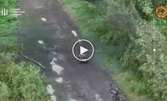 A ground robot destroys occupiers with a machine gun on Sumy region