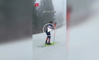 Лыжник напился прямо во время марафона