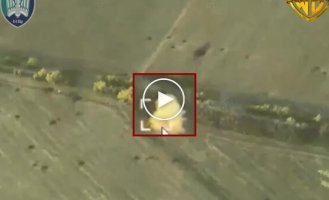 Бойцы 414-й бригады дроном сожгли РСЗО Град оккупантов