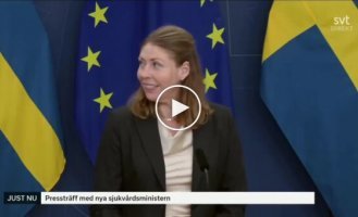 Swedish health minister faints during press conference