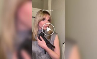 Ідеально поєднується з образом: дівчина постійно носить у сумці голуба