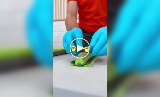 Handmade caramel in the shape of the Grinch