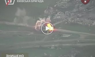 Soldiers of the 5th Separate Assault Brigade destroyed enemy transport, UAZ, BTS tractor, LAT, mortar, D-20 gun, infantry shelters