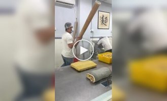 Традиционное приготовление бамбуковой лапши: бамбуковая лапша Чжукан