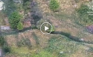 Soldiers of the National Police accurately hit enemy infantry with an artillery sniper shot