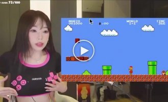 A girl turned her breasts into a gamepad