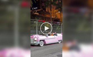 Formula 1 winners drove to the podium in a Lego car