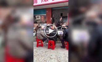 Rural cyberpunk: eye steaming in China