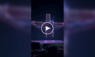 A church in the US organized a drone show on Christmas