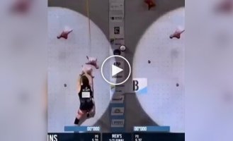 Two climbers completed the route simultaneously