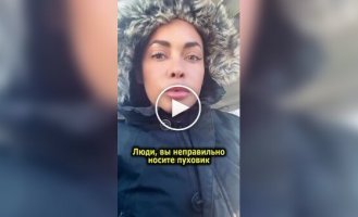 A woman claims that most people wear down jackets incorrectly