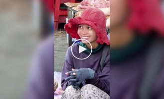 Продавщица рыбы из Камбоджи
