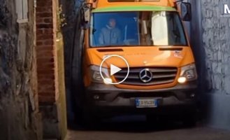 Ordinary minibus in Italy
