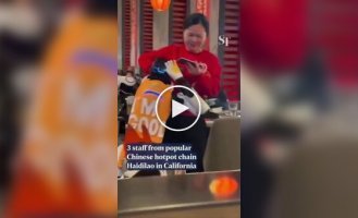 Сломавшийся робот повеселил клиентов ресторана