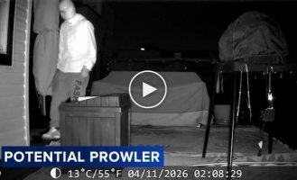 Камера сняла домушника на крыше дома