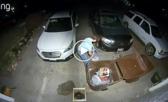 Камера наблюдения помогла раскрыть курьезный инцидент у дома