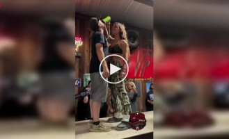 Man accepts a bar challenge—but didn't expect such a smack