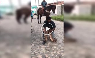 Мужчина против 3-метрового удава