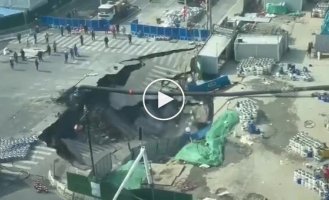 Масштабный провал грунта в Китае