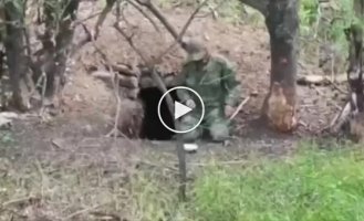 The occupier shortened his life by intentionally lying on an anti-personnel mine near his dugout