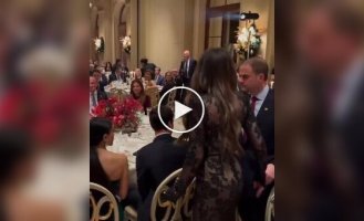 The US Ambassador attended an official reception in a see-through dress