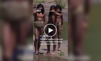 Відео зустрічі з невідомим племенем індіанців