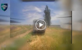 Marines destroyed a Russian armored personnel carrier with a kamikaze drone strike