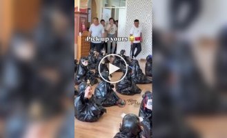 Parents Tried to Guess Which of the Trash Bags Their Child Was Hidden in