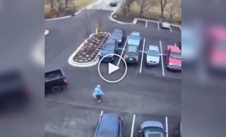 Shopping cart attacks pensioner in parking lot