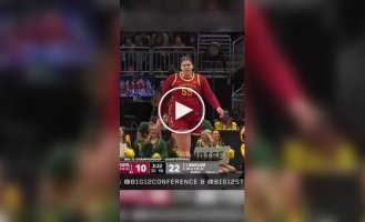 A 115-pound basketball player sweeps away any obstacle in her path