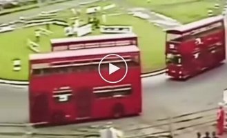 Double-decker bus race