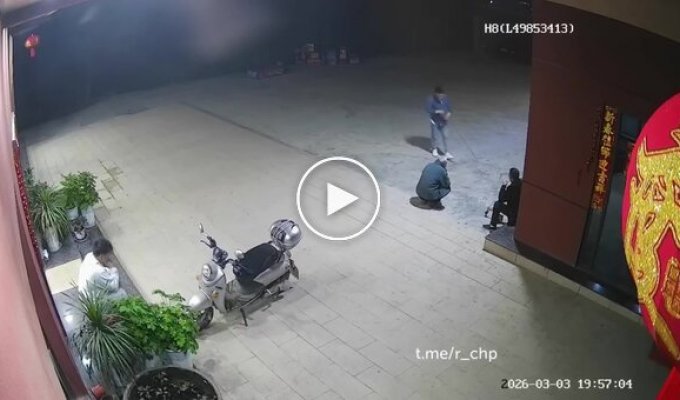 Sudden arrival in China