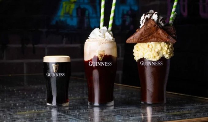 A bar in London presented the world's first milkshake with Guinness (2 photos + video)