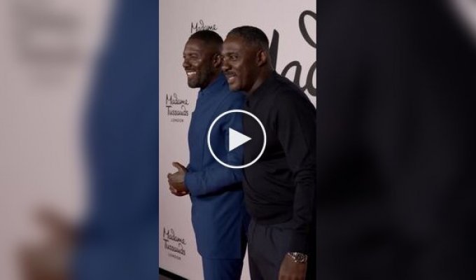 Actor Idris Elba and his wax double