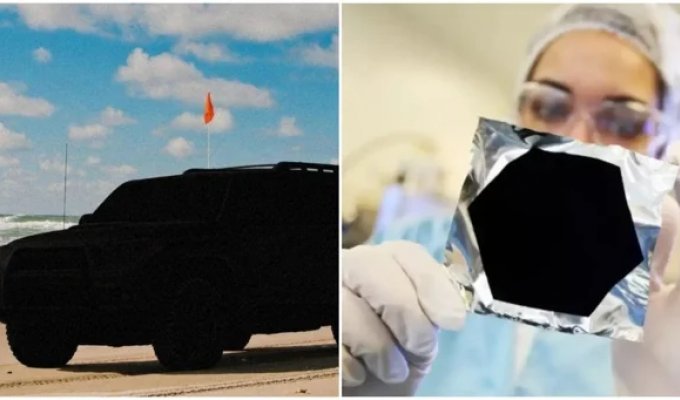 A black hole on the road: Chinese developers create the blackest car coating (4 photos)