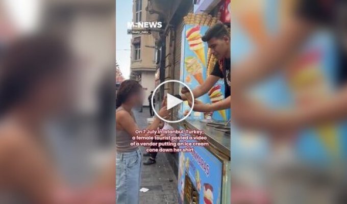 In Turkey, the owner of an ice cream shop is accused of harassing a tourist