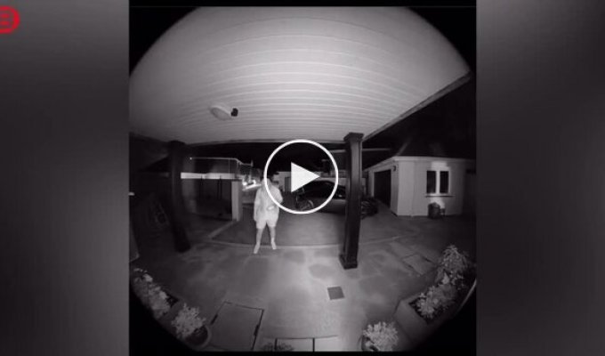 A man got so drunk that he fell asleep right on the doorstep of his house