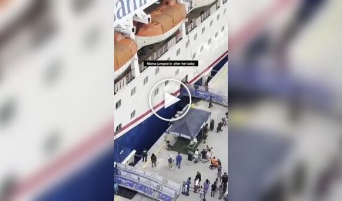 In Florida, a mother saved her four-year-old daughter who fell between a cruise ship and a pier